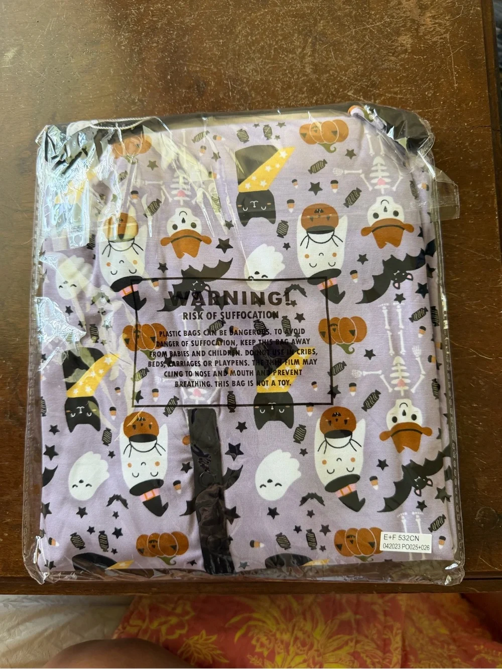 Emerson and friends spooky cute purple pajama top long sleeve pajama top bamboo - Picture 4 of 5